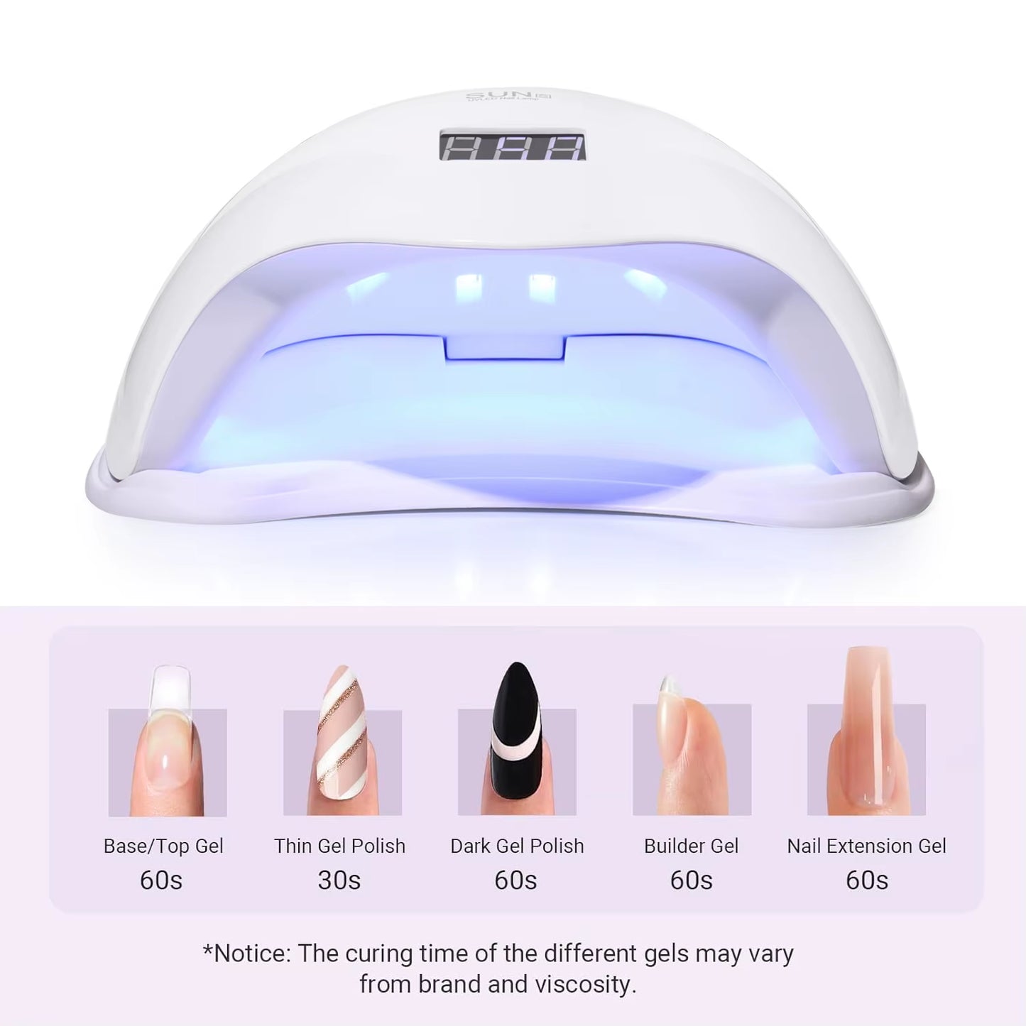 YIKOOLIN UV LED Nail Lamp 48W for Professional Saloon Fast Nail Gel Dryer with 4 Timers Automatic Sensor LCD Display
